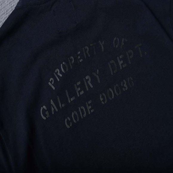 Gallery Dept. x Lanvin Paint Print Letter Logo Short Sleeve Black - Picture 8 of 13